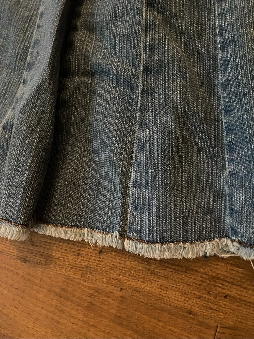 Denim Panel Jeanstar Maxi Skirt in Light Blue